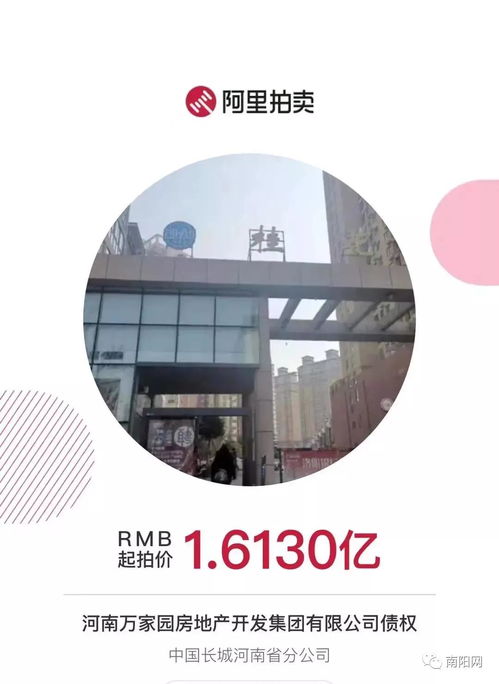 南陽知名房企項目突遭法拍 在建工程1.6億起拍，折射行業困境